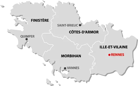 Brittany region map