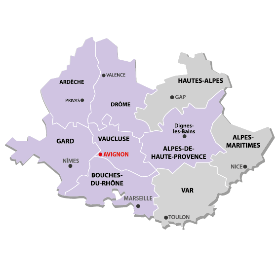 Provence region map